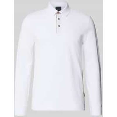 Regular fit Poloshirt met contrastkraag en Labelstitching
