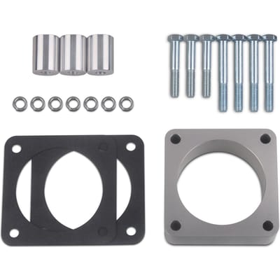 Vervanging van gasklephuis-afstandsstuk voor Jeep Wrangler 2.5L 4.0L 1987-2004 YJ XJ WJ zilver