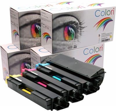 Set 4x Colori huismerk toner geschikt voor Kyocera TK-590 voor Kyocera Ecosys M6026 M6026cdn M6026cidn M6526 M6526cdn M6526cidn P6026 P6026cdn FS-C2026MFP FS-C2126MFP FS-C2526MFP FS-C2626MFP FS-C5250DN TK590