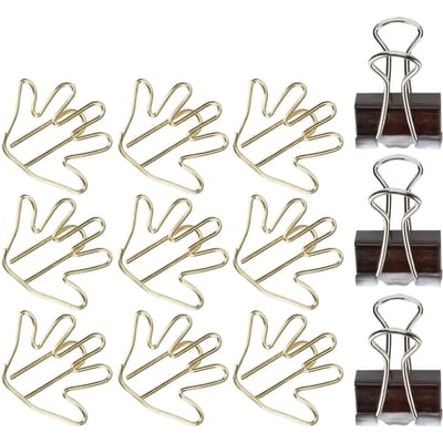 5 Boîtes Pinces à Papier Métal Pinces Créativité Simple Artisanat Loisirs Créatifs Papeterie 15MMOr Palmier beige