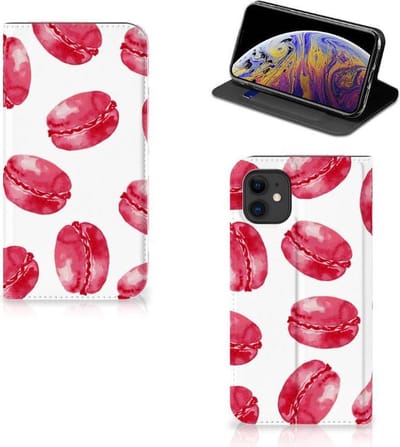 Apple iPhone 11 Flip Style Cover Pink Macarons