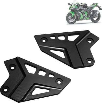 Motorfiets Voetsteunen - Z900 2017 2018 2019 2020 2021 2022 2023 2024 - Accessoires - Hielbescherming - Voetsteunplaat Aluminium - Zwart