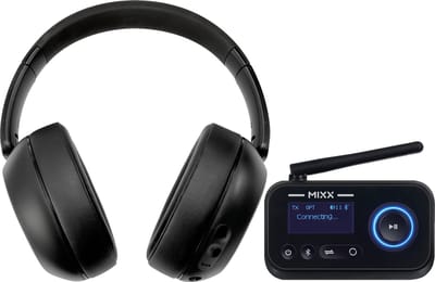 MIXX StreamQ TV Hoofdtelefoon + Audio Transmitter - Draadloos 3D Surround Sound - Zwart