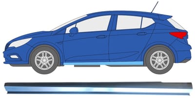 Reparatie dorpel onderste deel voor Opel Vauxhall Astra K 2015-2022 / Links