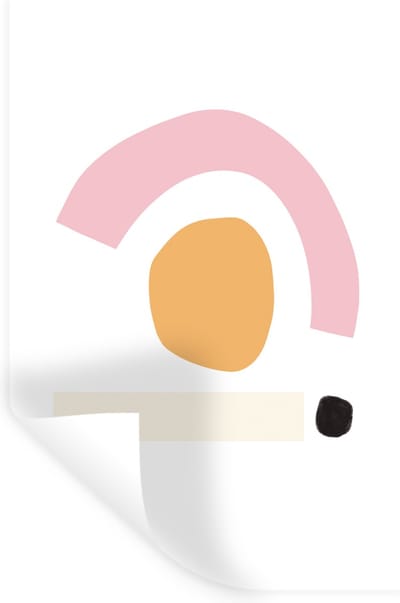 Muurstickers - Sticker Folie - Geometrische vormen - Minimalisme - Pastel - 20x30 cm - Plakfolie - Muurstickers Kinderkamer - Zelfklevend Behang - Zelfklevend behangpapier - Stickerfolie