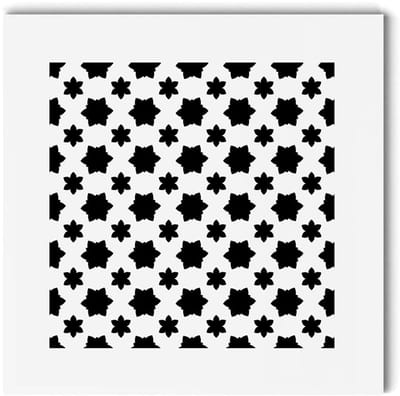 Dailygoods- Ventilatierooster Decoratief - Ventilatie Cover - Witte Afwerking - 200 x 200 mm - Hexagon Patroon - Effectieve Ventilatie - Luchtrooster