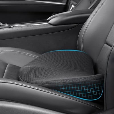 Autostoelkussen - Rijden - Rugondersteuning - Pijnbestrijding - Ergonomisch Zitkussen - Zwart