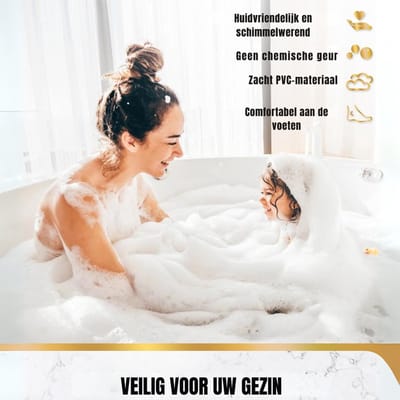 YOR® Badmat antislip voor in bad - Douchemat antislip voor douche - Badmat antislip - Transparant- ‎100cm x 40cm x 1cm; 1.2 kg