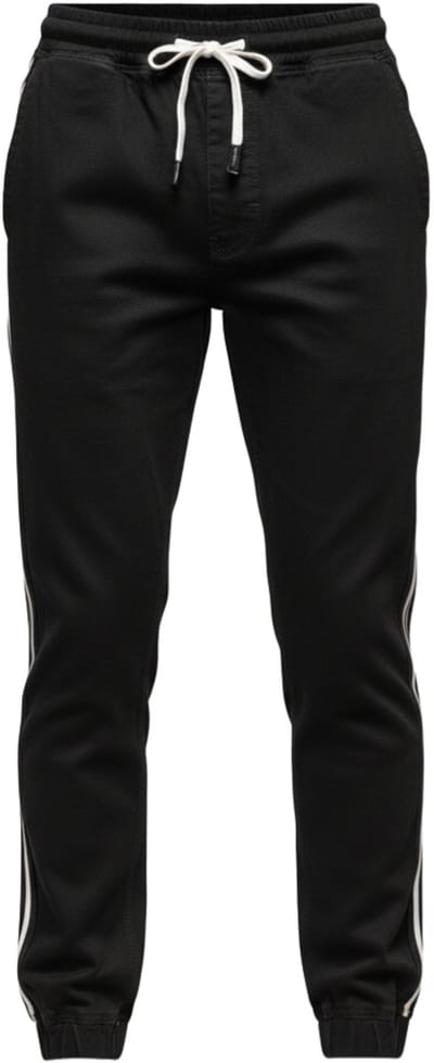 OMBRE Broek - Regular Fit - Katoen - Effen Zwart S