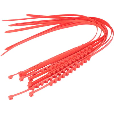 Set van 10 stuks Antislip Sneeuwkettingen Super Grip ABS+TPU 20x910mm Universeel voor Offroad Auto SUV red