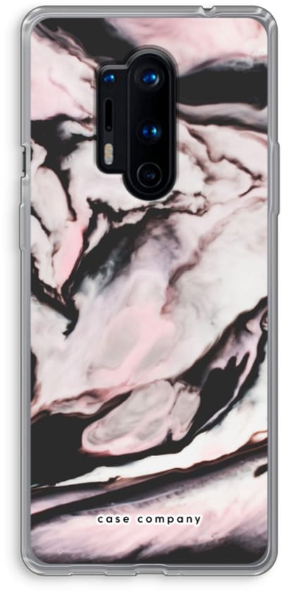Case Company® - Hoesje geschikt voor OnePlus 8 Pro hoesje - Roze stroom - Soft Cover Telefoonhoesje - Bescherming aan alle Kanten en Schermrand