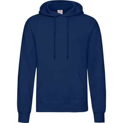 Fruit of the Loom Volwassenen Unisex klassiek sweatshirt met capuchon (Marine)