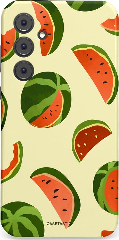 Casetastic Hoesje Geschikt voor Samsung A35 - Stijlvolle Beschermende Duo-layer Case - Watermeloen Festijn