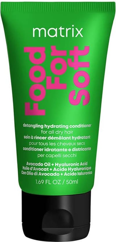 Matrix Food for Soft Shampoo, Oil and 2 x Travel Size Conditioners Bundle with Avocado Oil and Hyaluronic Acid for Dry Hair