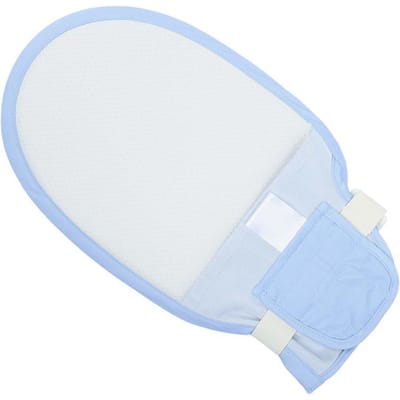 Gant Multifonction Respirant de Contrôle de Restriction Protecteur Anti-Grattage pour Patient Personnes ÂgéesBleu et Blanc white