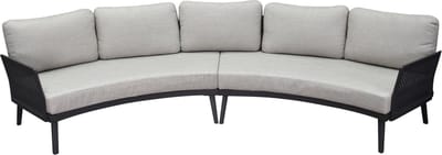 Primitivo hoek loungeset 2 delig antraciet aluminium