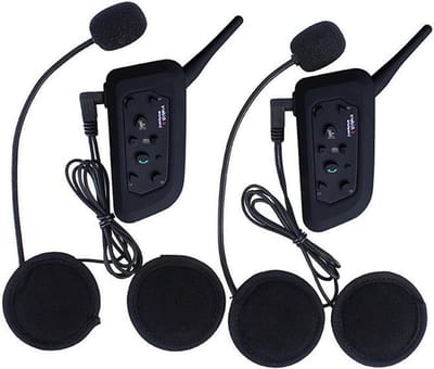 Motorfiets Communicatie - Helm Headset - Veilig Praten - 1200m Bereik - 2 Stuks - Zwart