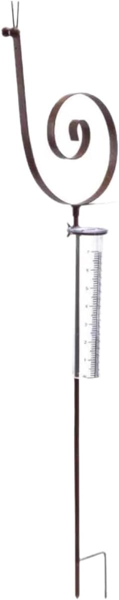 Regenmeter Tuin Decoratie - Neerslagmeter Slak - Buiten Weer Meten - Creatief Spiraalontwerp - 93x20 cm - Groen