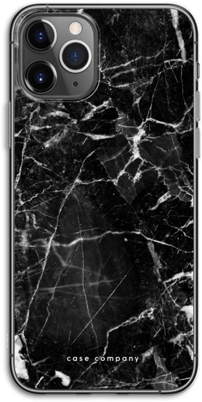 Case Company® - Hoesje geschikt voor iPhone 11 Pro hoesje - Zwart Marmer - Soft Cover Telefoonhoesje - Bescherming aan alle Kanten en Schermrand