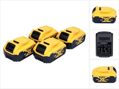 DeWalt DCB 184 P4 accupack 18 V 5,0 Ah / 5000 mAh 4 stuks XR Li-Ion accu - met laadindicator