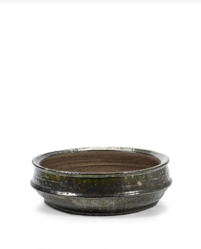 Serax Bloempot-Plantenschaal Dune Kelly Wearstler Groen-Donker Groen D 49 cm H 15.3 cm