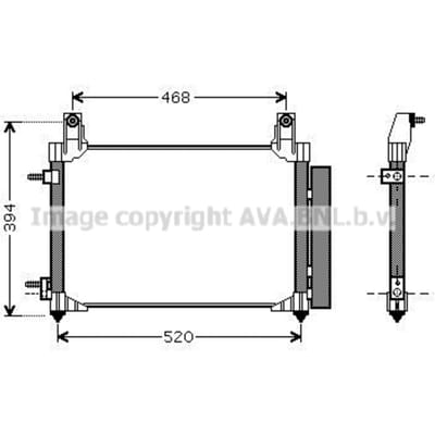 Condensator, airconditioning AVA COOLING DW5081D AVA