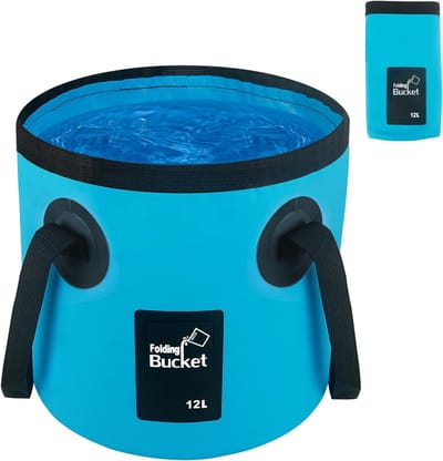 Opvouwbare Emmer - Was Emmer - Veelzijdig Gebruik - Ruimtebesparend Ontwerp - 12 Liter Capaciteit - Blauw