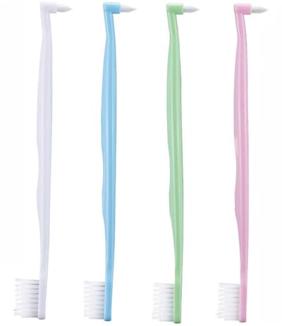 Dailygoods- Tandenborstel Professioneel - Orthodontische Tandenborstel - Dubbelzijdige Tandenborstel - V-vormige Tandenborstel - Zachte Borstelharen - Ergonomisch Design