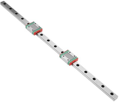 Geleidingsrail van 1 meter met MGN12 sliders voor automatisering en precisie-meetapparatuur