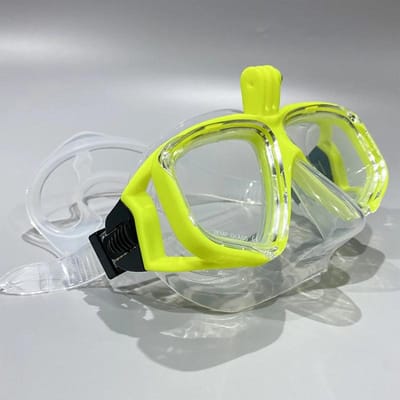 Les lunettes de plongée sous-marines professionnelles sont adaptées aux petites caméras de sport GoPro, lunettes de plongée entièrement sèches jaune