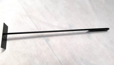 Asschuifer 50 cm lang in zwart staal - asschuif - pook - zwart - houtkachel - BBQ