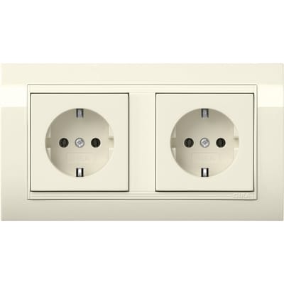 Gira Dual Schuko Stopcontact Met Frame Type 10 Standaard 55 - 4921021