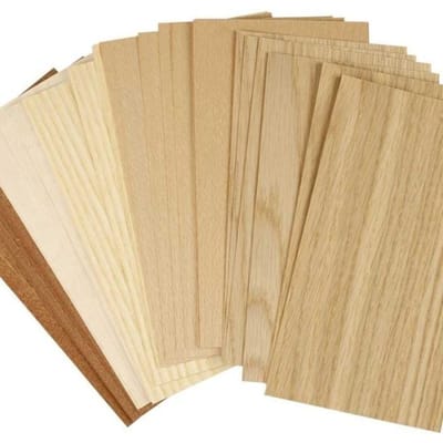 Hout fineer papier - Hobby Decoratie - 22x12 cm - Dikte 0,5-0,7 mm - 30 Stuks