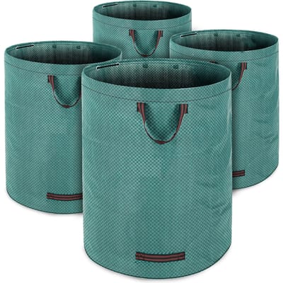 Gardebruk 4x Tuinafvalzak - 77x67cm Opvouwbaar 280L Volume 50kg - Groen