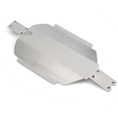 Rvs Skid Plate Chassis Armor Versnellingsbak Protector voor MJX 16207 16208 16209 16210 H16 1/16 zilver
