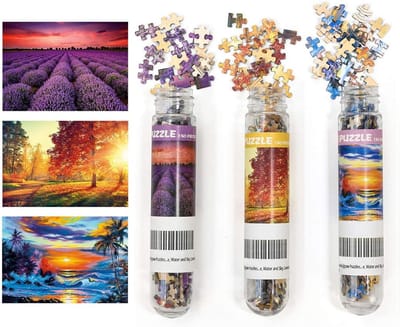 Set van 3 Mini Legpuzzels 150 Stuks Volwassenen - Kleine Puzzel 15x10 cm - Ontspanning & Wanddecoratie