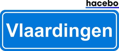Hacebo - Plaatsnaam Sticker - 29x10 CM - Vlaardingen sticker - Verkeersborden sticker - grappige cadeaus - Vlaardingen