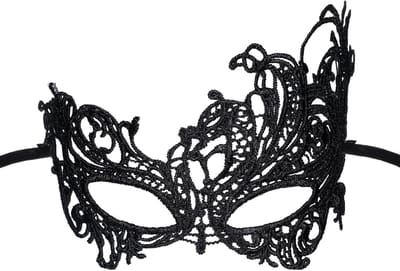 Zwart Laken Masker voor Maskerade Ballen, Verkleedpartijen en Halloween – 22.5 x 14 cm, Verstelbare Straps voor Optredens en Rolspellen