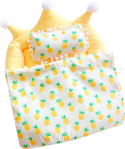Poppen Beddengoed Set - Poppen Meubels - Rollenspel Speelgoed - Inclusief Kussen Dekentje - 34 x 32 x 6 cm