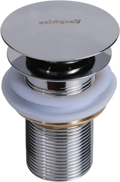 Afvoergarnituur wastafel - Afvoerplug badkamer - Wastafel afvoeren - Pop-up systeem - G1-1/4 - Zilver