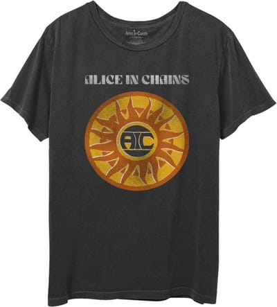 Alice In Chains - Circle Sun Vintage Heren T-shirt - S - Zwart