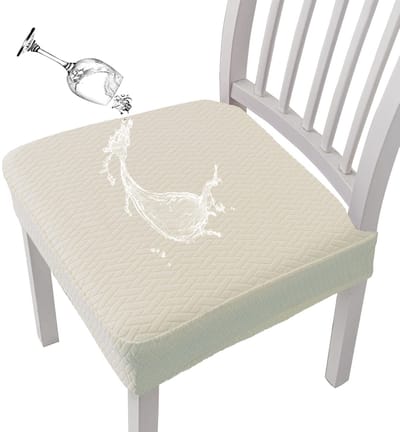 Dailygoods- Stoelhoezen Stretch Waterdicht - Stoelhoezen Eetkamerstoelen - Stoelhoezen 4 Stuks - Antislip - Verstelbare Pasvorm - Machinewasbaar - Stoelbekleding
