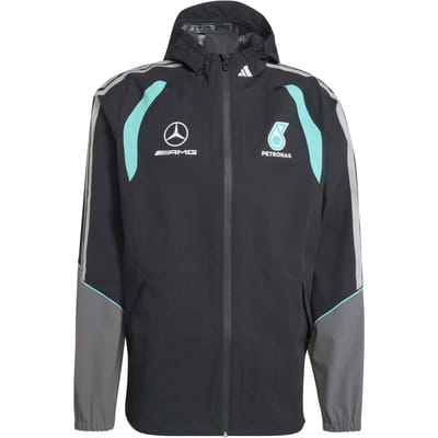 Adidas Performance Mercedes - Amg Petronas Formula 1 Team Mechanics Regenjack - Heren - Zwart