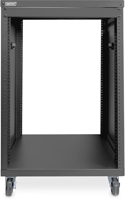 19-inch Audiorek met Wielen - Universeel Apparatuurrek - Draagvermogen 136 kg - Niet Gemonteerd - Zwart