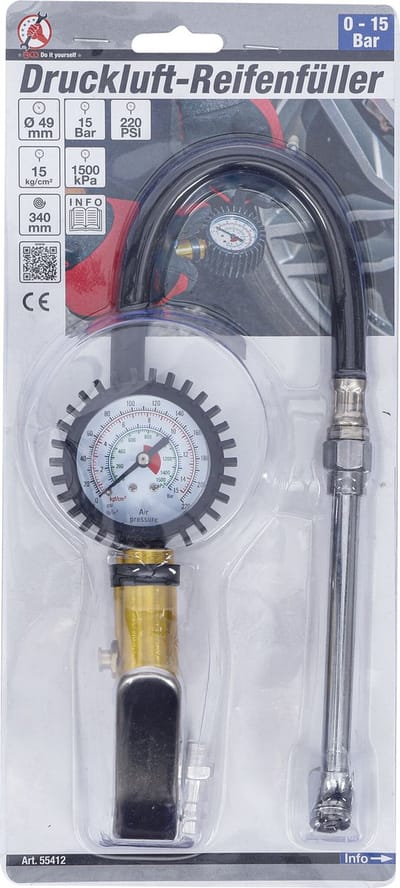 BGS 55412 - Appareil de gonflage pneumatique | 0 - 15 bar