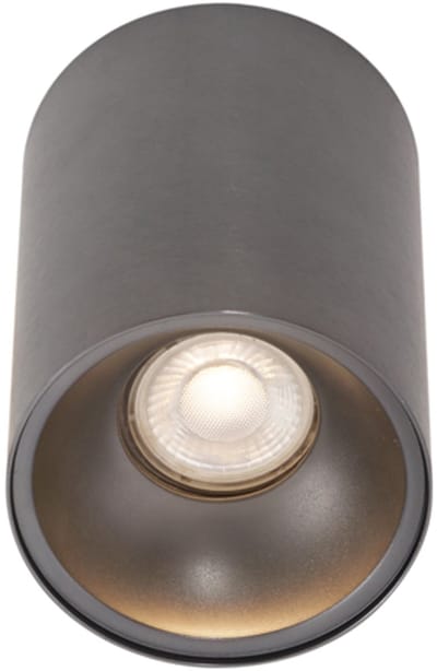 QAZQA deep - Moderne Plafondspot | Spotje | Opbouwspot - 1 lichts - Ø 9.5 cm - Gunmetal - Woonkamer | Slaapkamer | Keuken