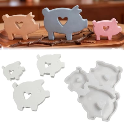 Gietvormen voor Varkens - 3 Stukken Siliconen Mold voor DIY Geluksbrenger, Decoratie en Handwerken voor Feestdagen en Cadeaus