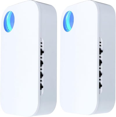 2 Stuks - Stekkerin Ionische Luchtreiniger - 4 Negatieve Ion Uitgangen - Stille Huis Slaapkamer Woonkamer