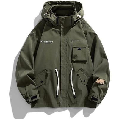 Manteau pour hommes, version coréenne de la tendance, veste cargo ample de grande taille pour hommes sur des vêtements décontractés pour hommes 4XL gray