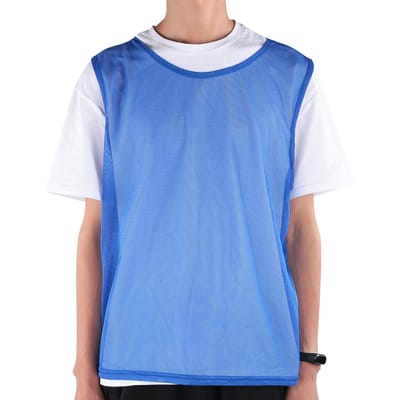 12 stuks Buitensportvesten Scrimmage Voetbal Voetbaltraining Ademend Volwassenen Jersey donkerblauw blue